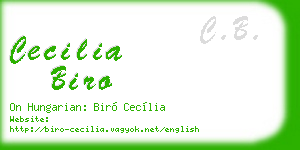 cecilia biro business card